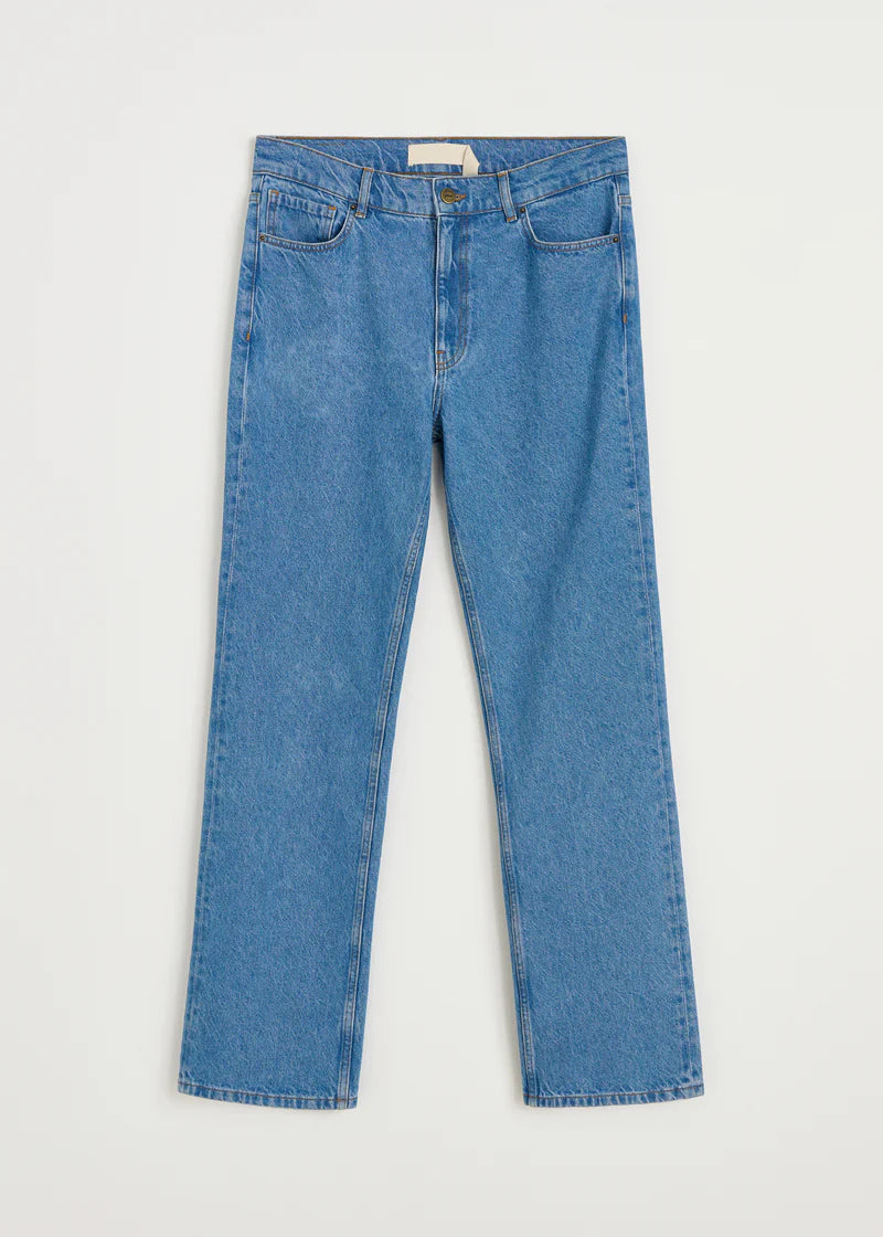 Cooper highwaist straight jeans, Clear Blue