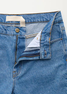 Cooper highwaist straight jeans, Clear Blue