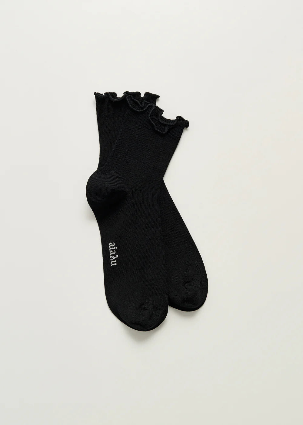 Cotton Frill Sock, Black
