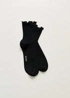 Cotton Frill Sock, Black