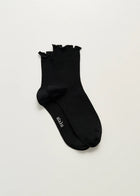 Cotton Frill Sock, Black