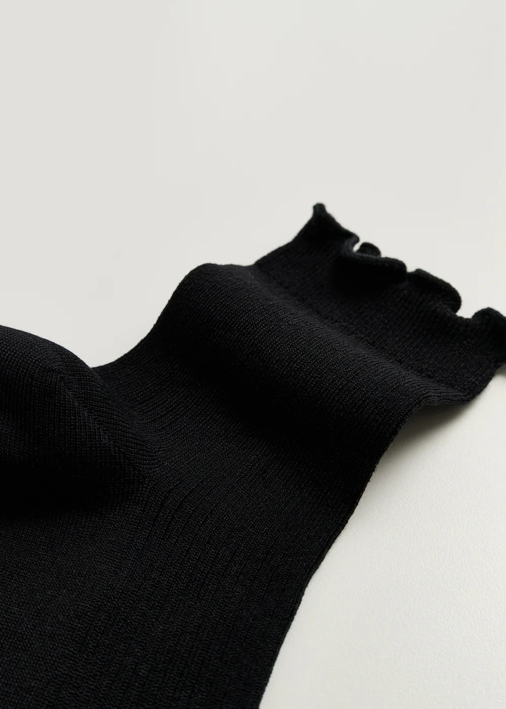 Cotton Frill Sock, Black