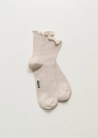 Cotton Frill Sock, Milk