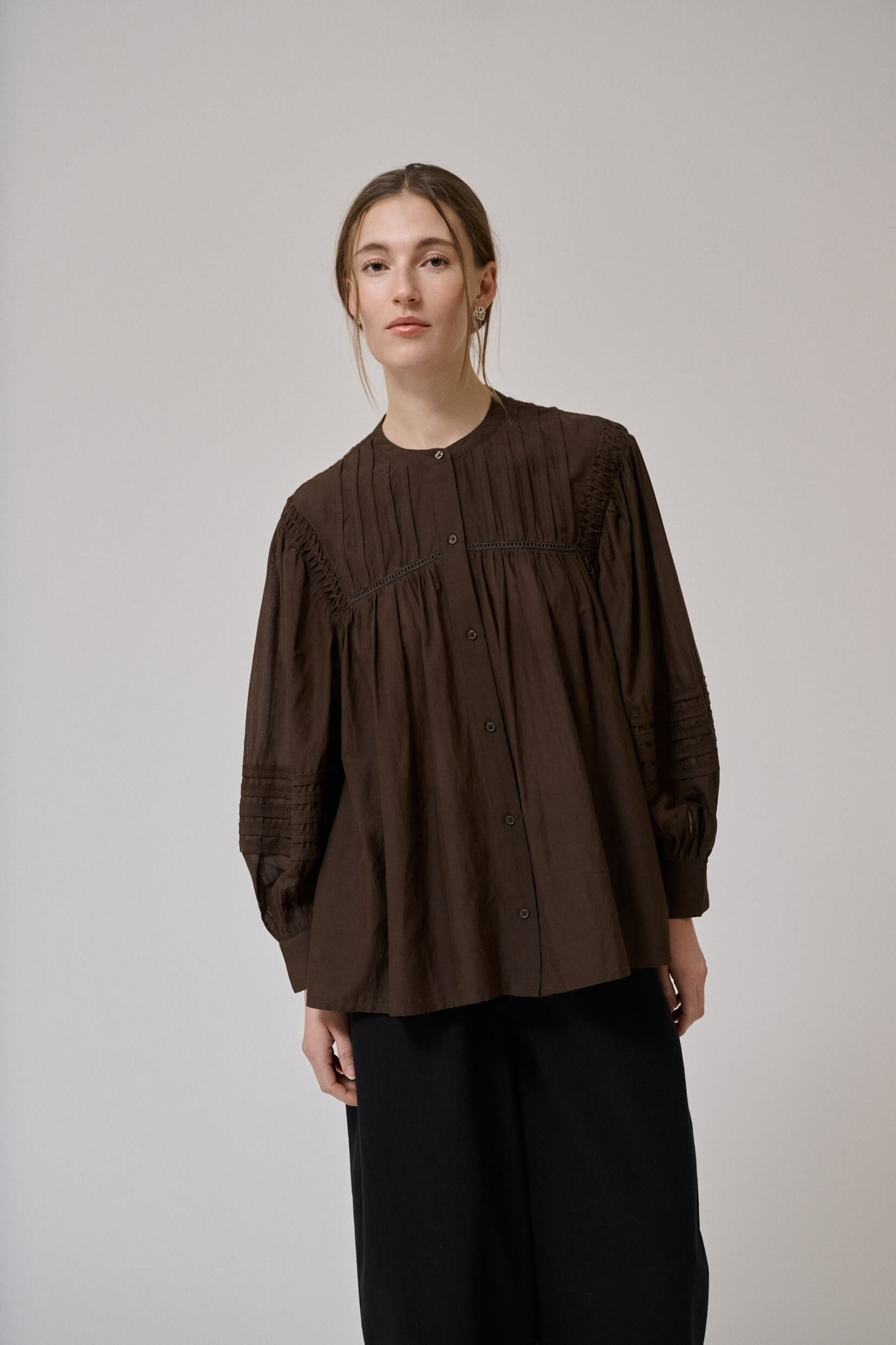 Dew ls shirt, Dark Brown