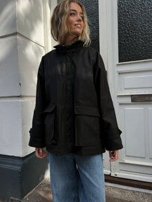 Oilskin Jacket, Dark Brown