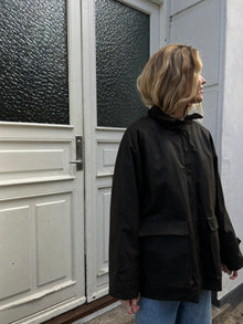 Oilskin Jacket, Dark Brown