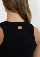 Blossom Racerback Rib Tank, Black