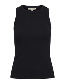 Blossom Racerback Rib Tank, Black