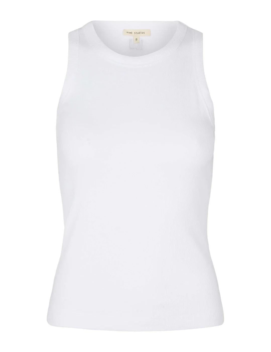Blossom Racerback Rib Tank, Hvid