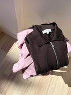 Ea Knit Polo, Espresso Melange