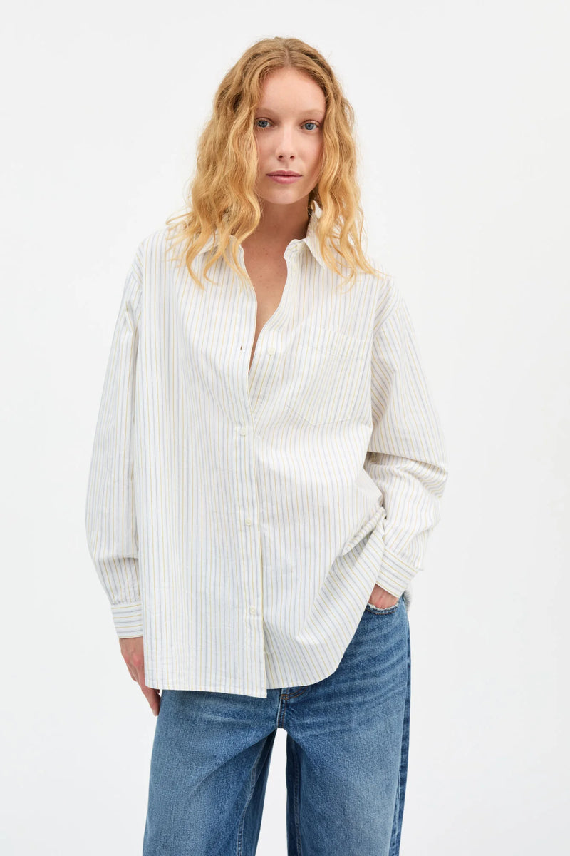 Edgar Shirt, Yellow Blue Stripe