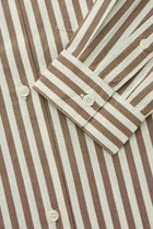 Edgar Shirt, Brown/Ecru stripe