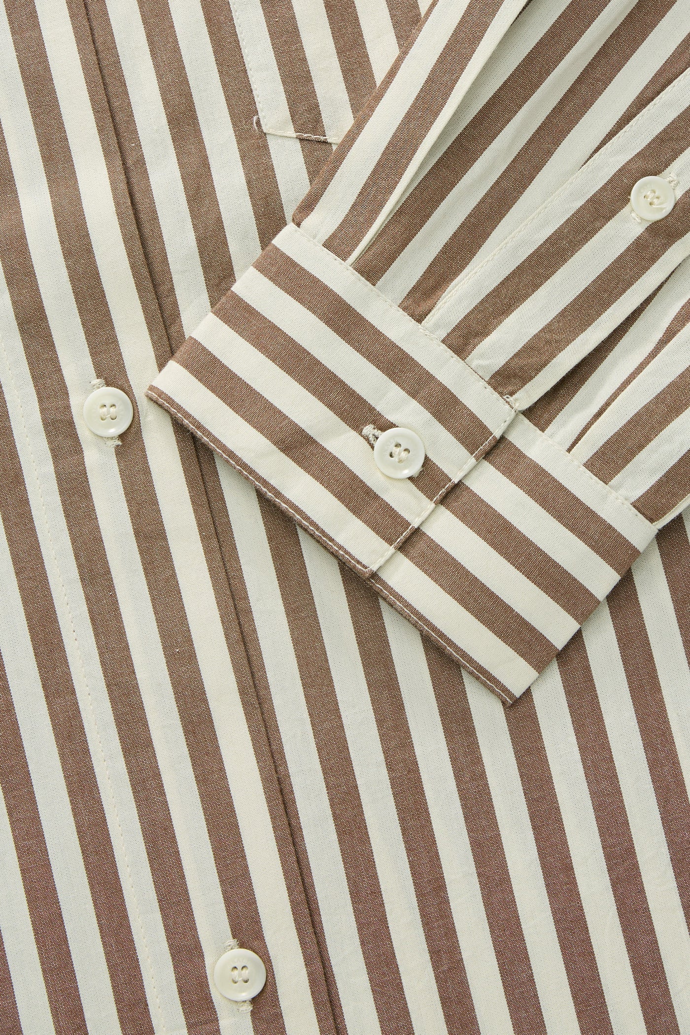 Edgar Shirt, Brown/Ecru stripe