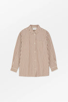 Edgar Shirt, Brown/Ecru stripe