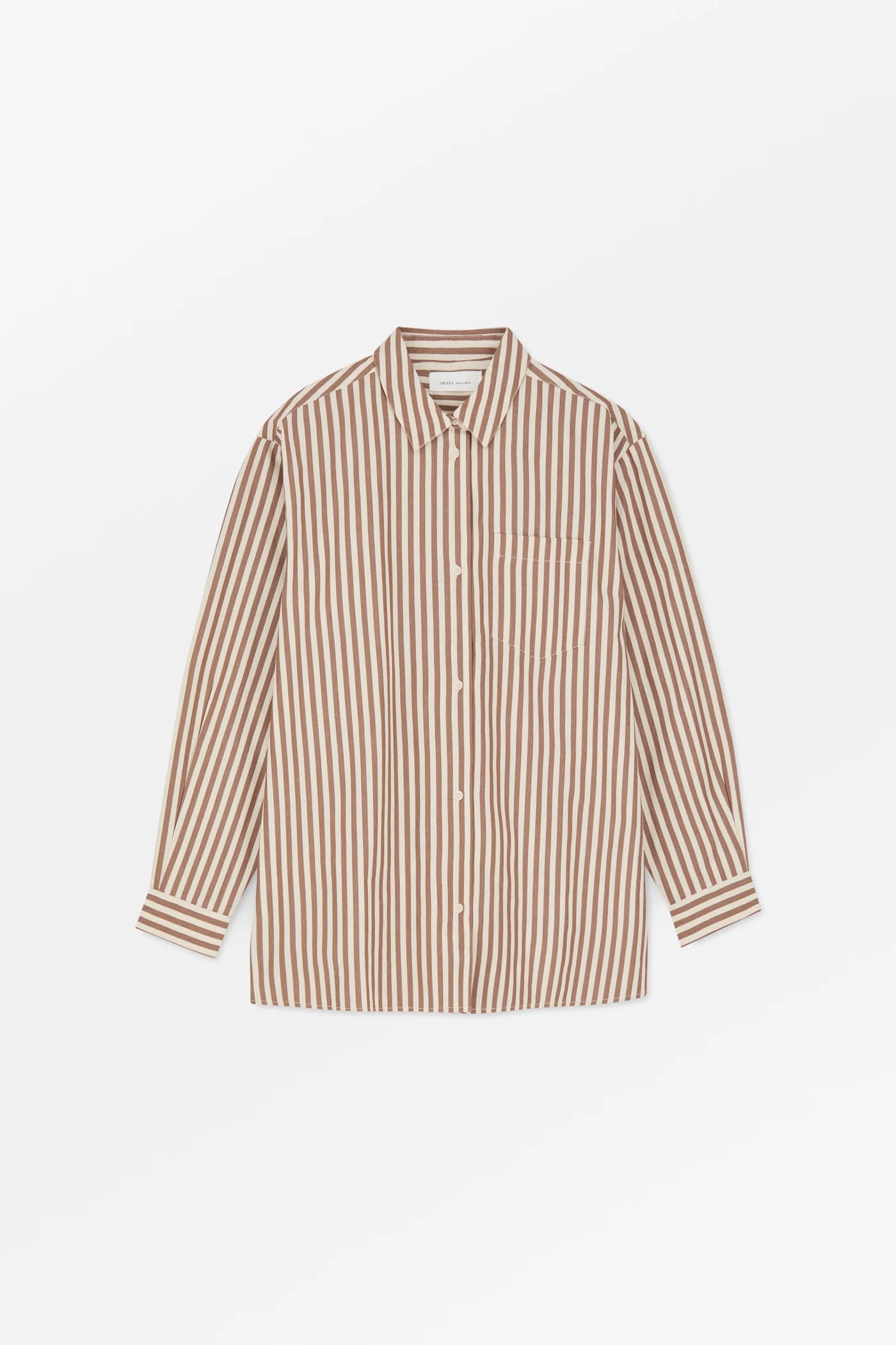 Edgar Shirt, Brown/Ecru stripe