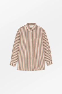 Edgar Shirt, Brown/Ecru stripe