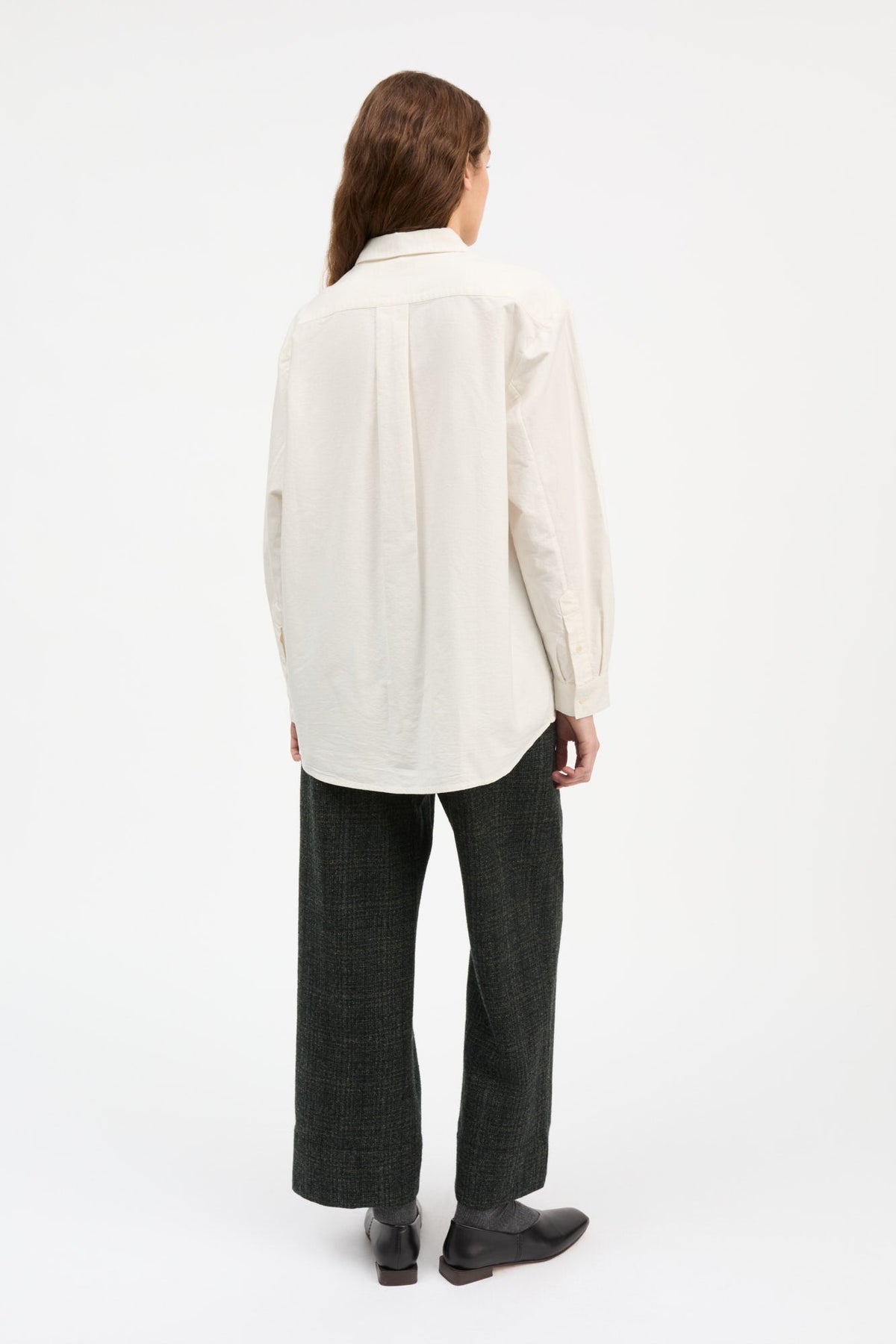Skall Studio Edgar Shirt Oxford off white detalje