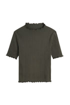 Edie T-neck Tee, Dark Green