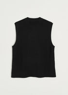 Elva vest – pure merino wool, Black