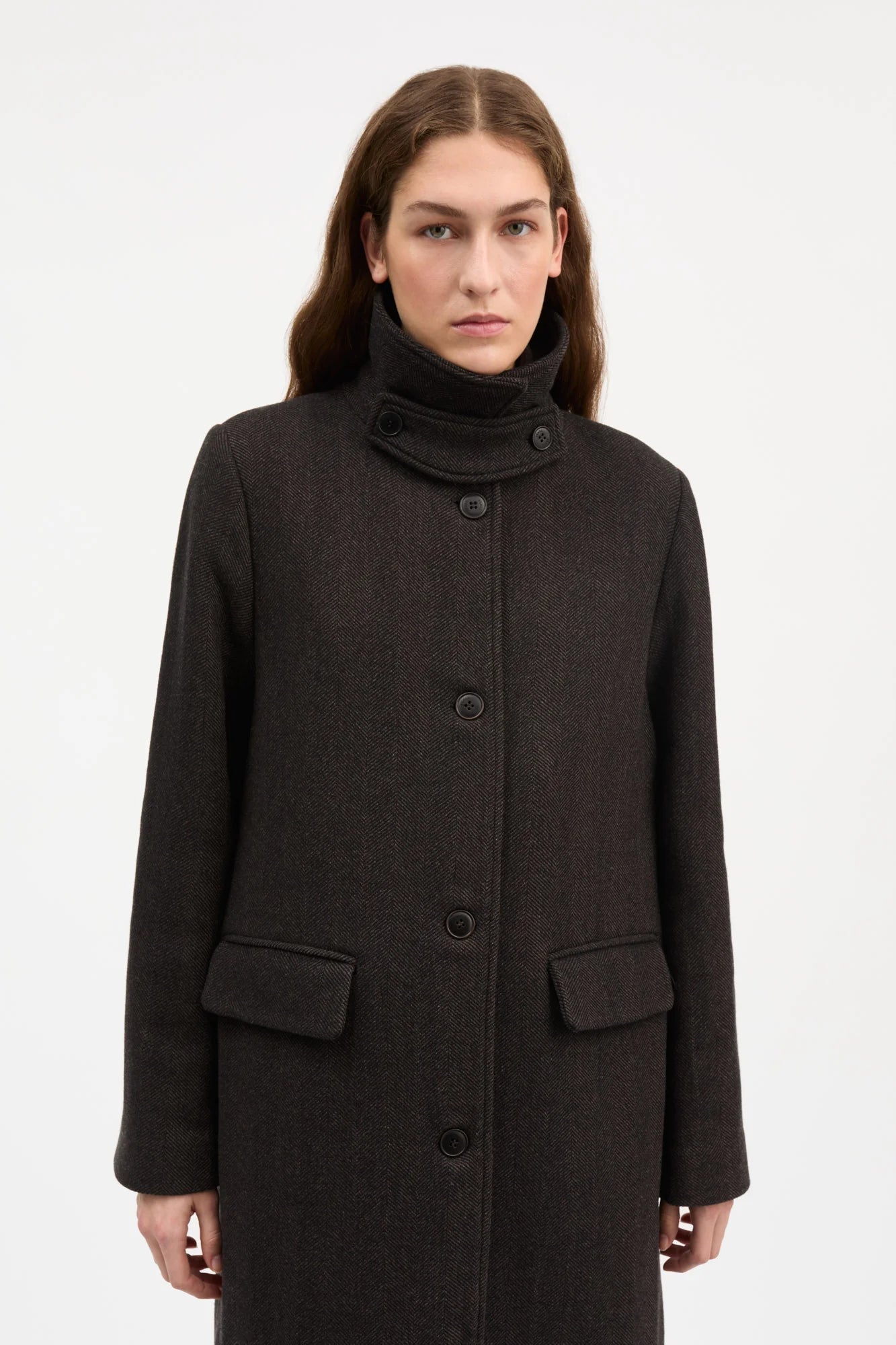 Ernest coat,  Brown herringbone