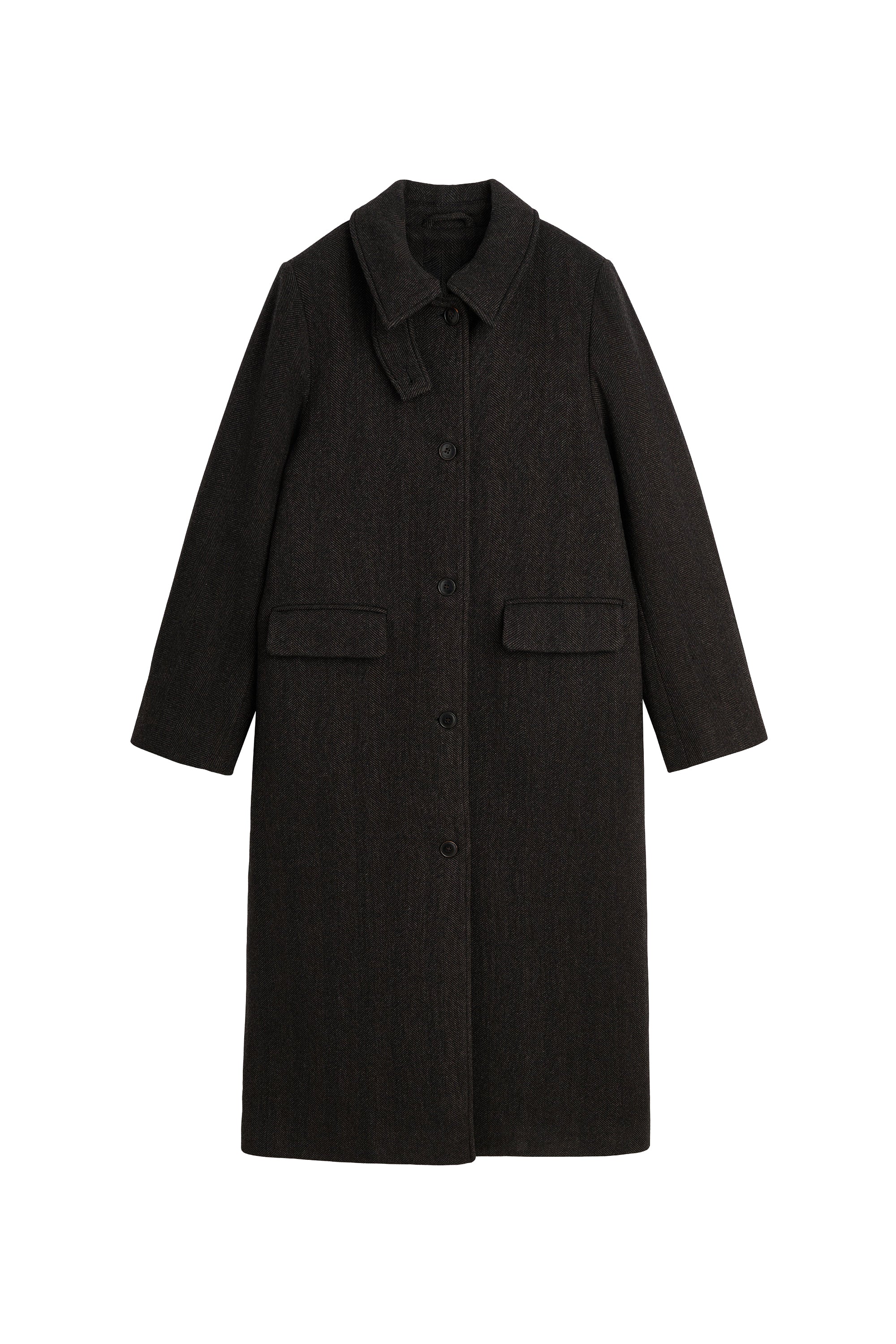 Ernest coat,  Brown herringbone