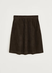 Estelle Skirt Short Corduroy, Smokey Brown