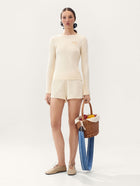 Textured Long Sleeve, Milk