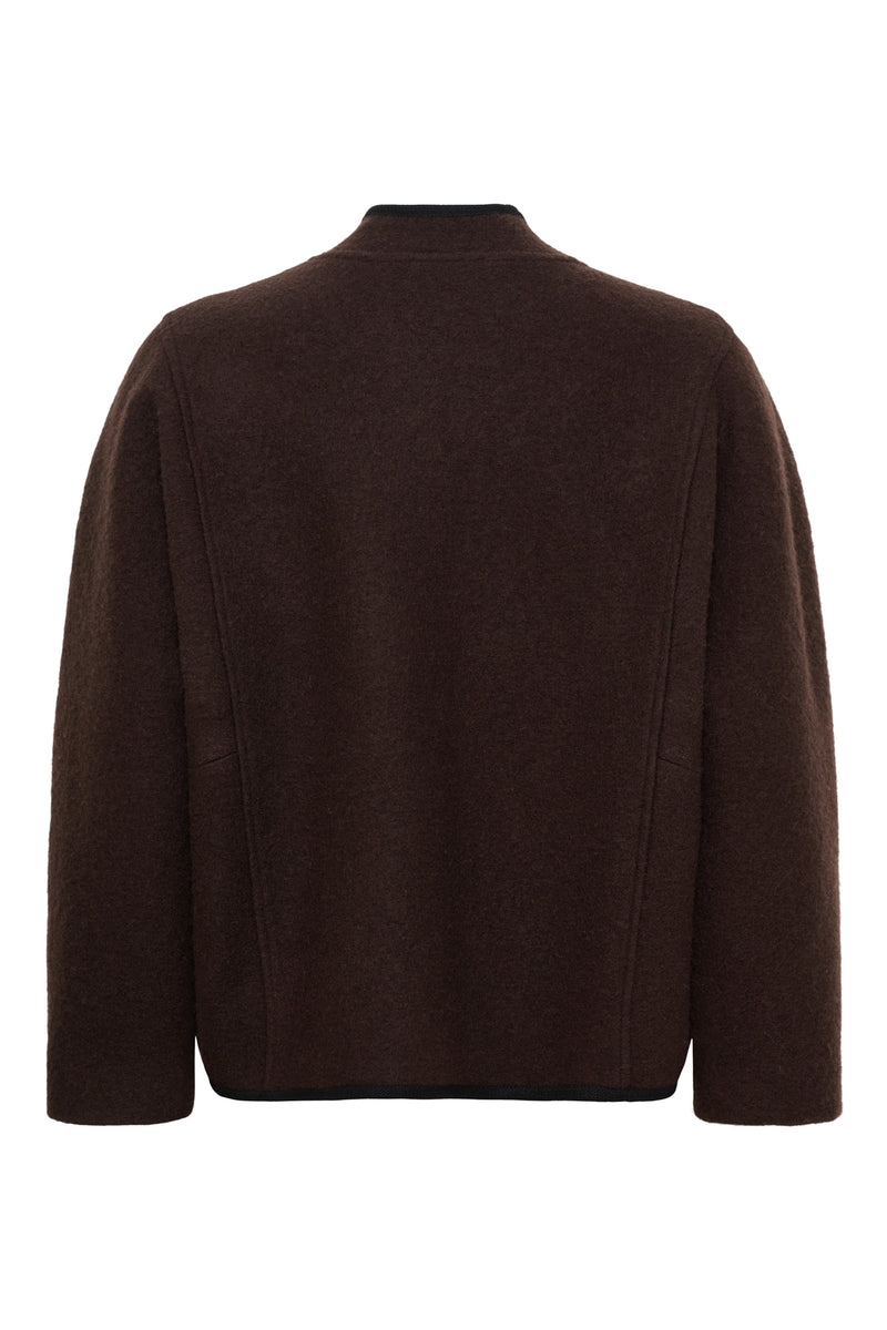 Hill ls wool jacket, Dark Brown