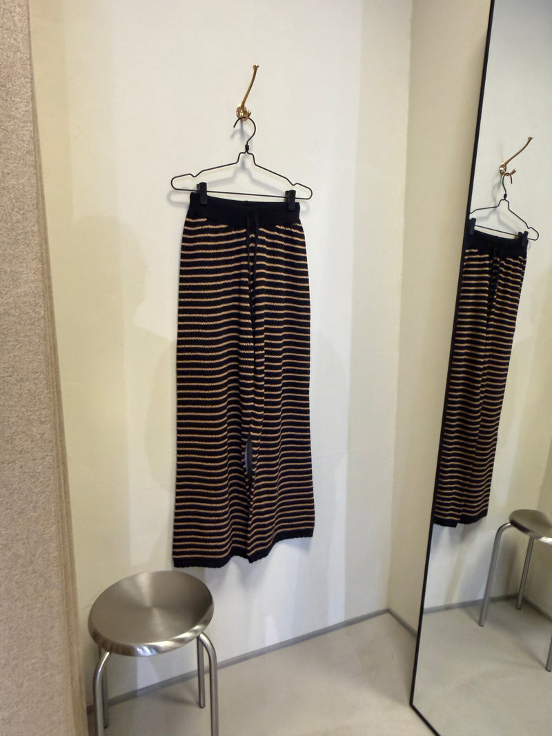 Nuria Knit Trousers, Black / Cognac