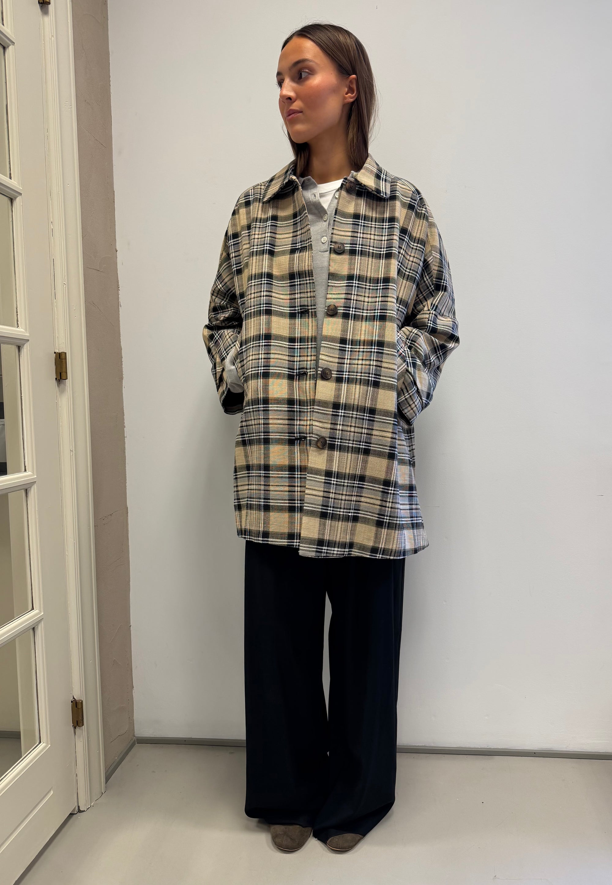 Summer Long Jacket, Big Check