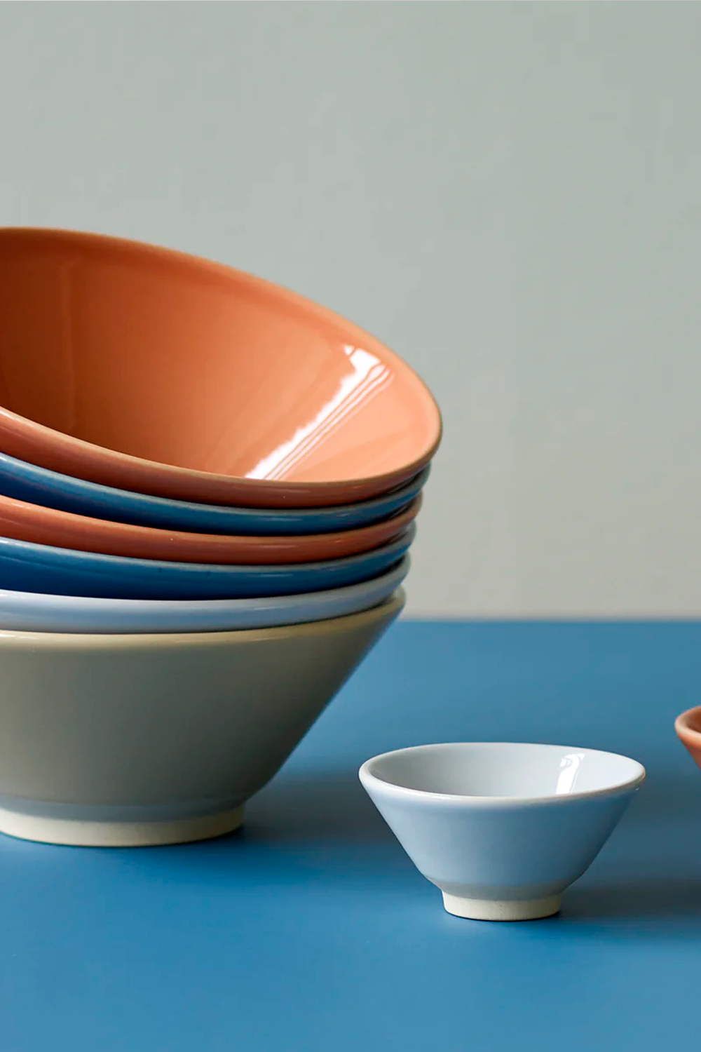 Memphis Mini Bowl, Ice Blue Ø8 2 stk.