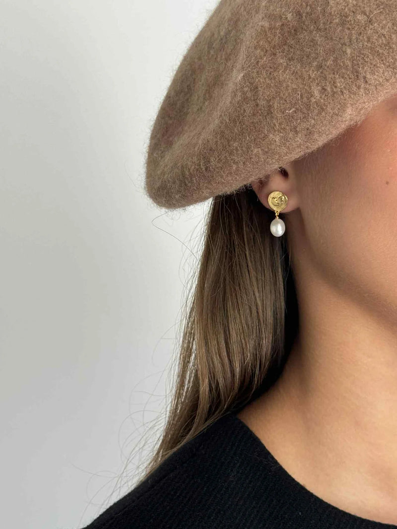 Icona Earrings, Forgyldt