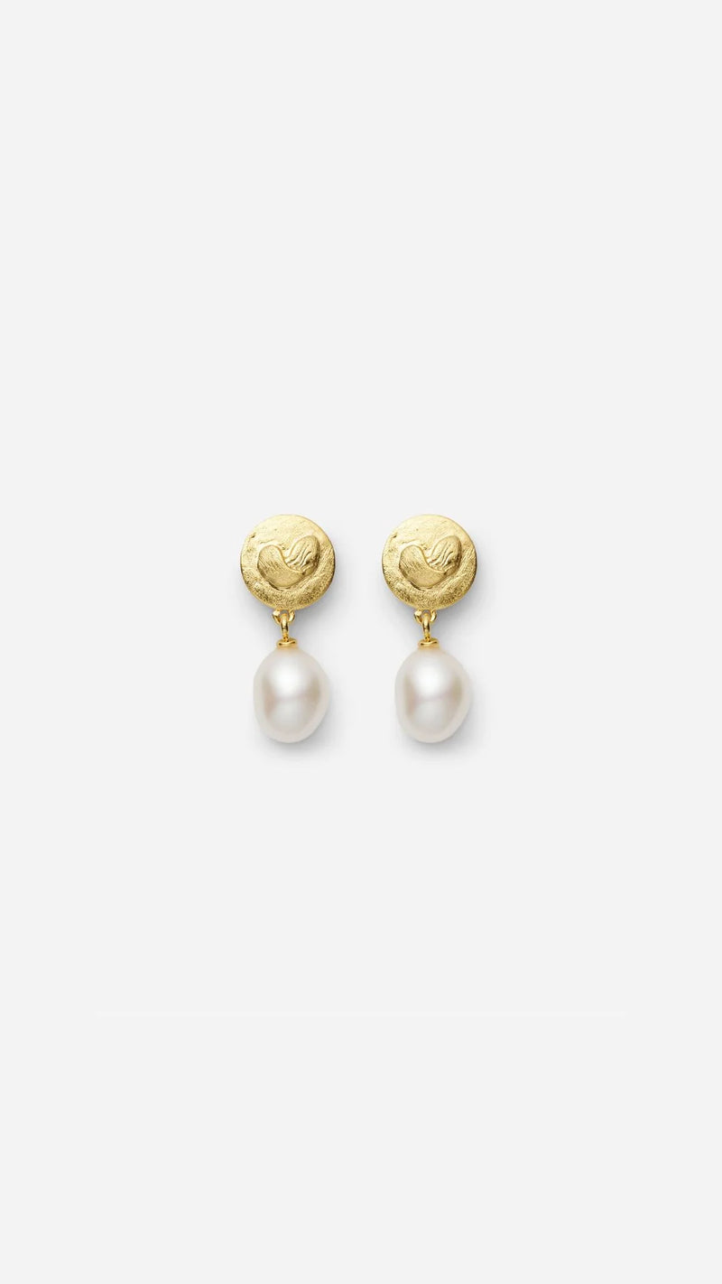 Icona Earrings, Forgyldt