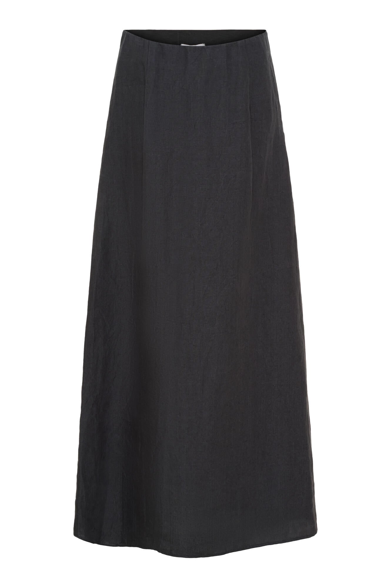Jose long skirt, Black Washed