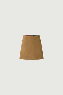 Inno leather mini skirt, Sable (Sand)