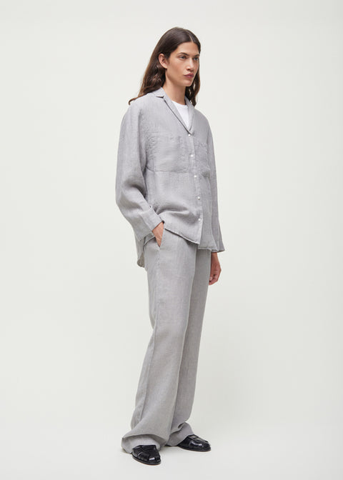 Jiro Shirt Linen, Grey