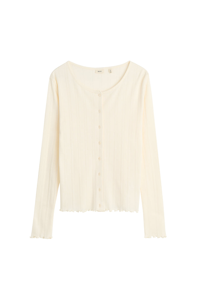 June Cardigan, Ecru