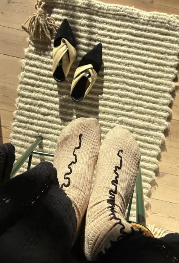 Kusama Socks 2 pack, Beige