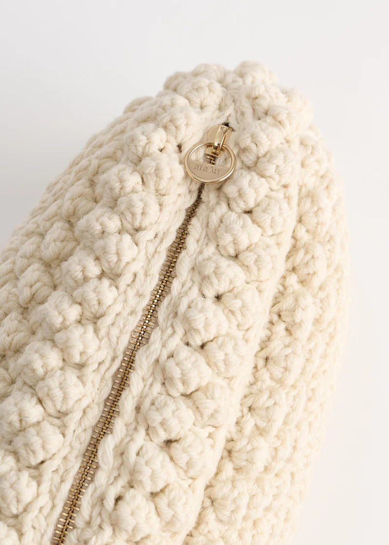 Linn Clutch, Pure Ecru