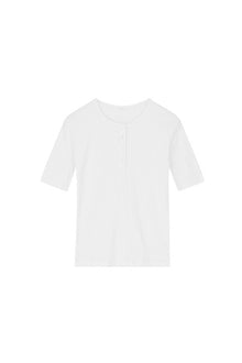 Liv henley Tee, Optic White