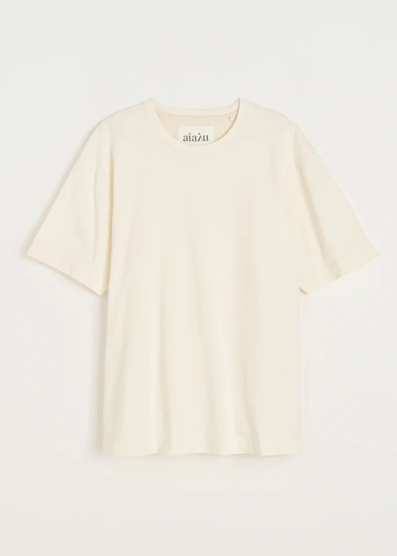 Lui Circular Tee, Pure Ecru