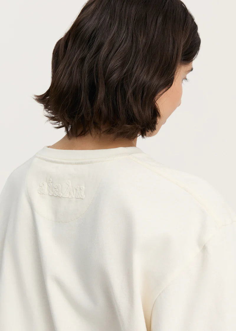 Lui Circular Tee, Pure Ecru