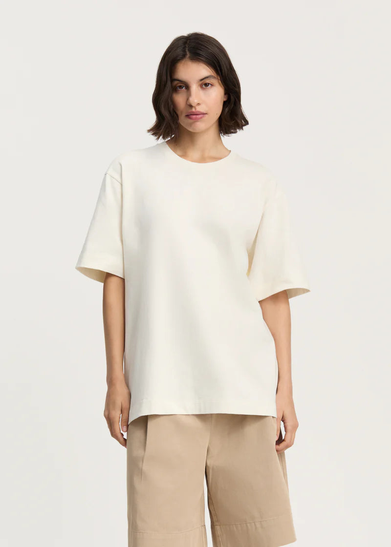 Lui Circular Tee, Pure Ecru