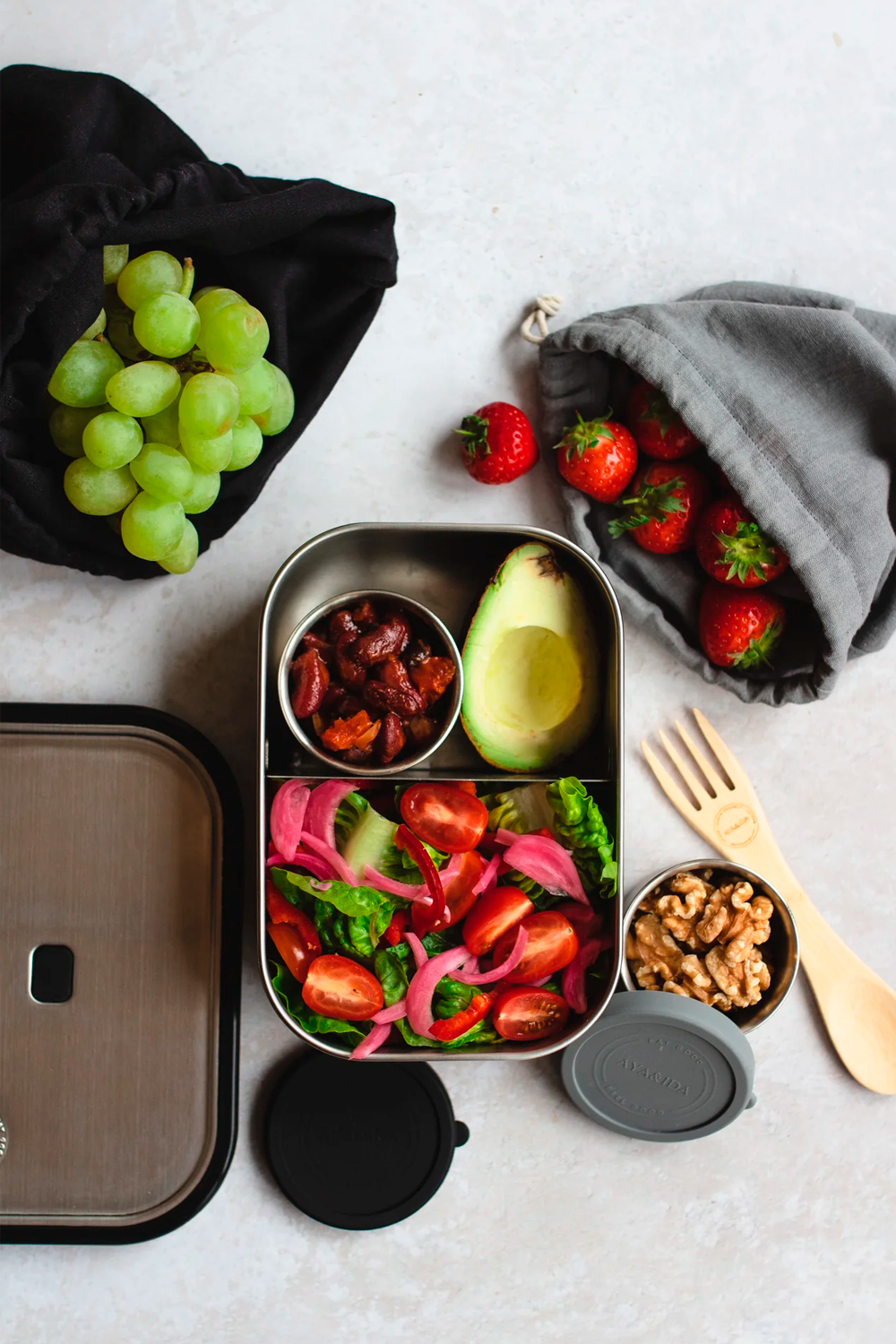 Lunch Box Matte Black, 1000 ml