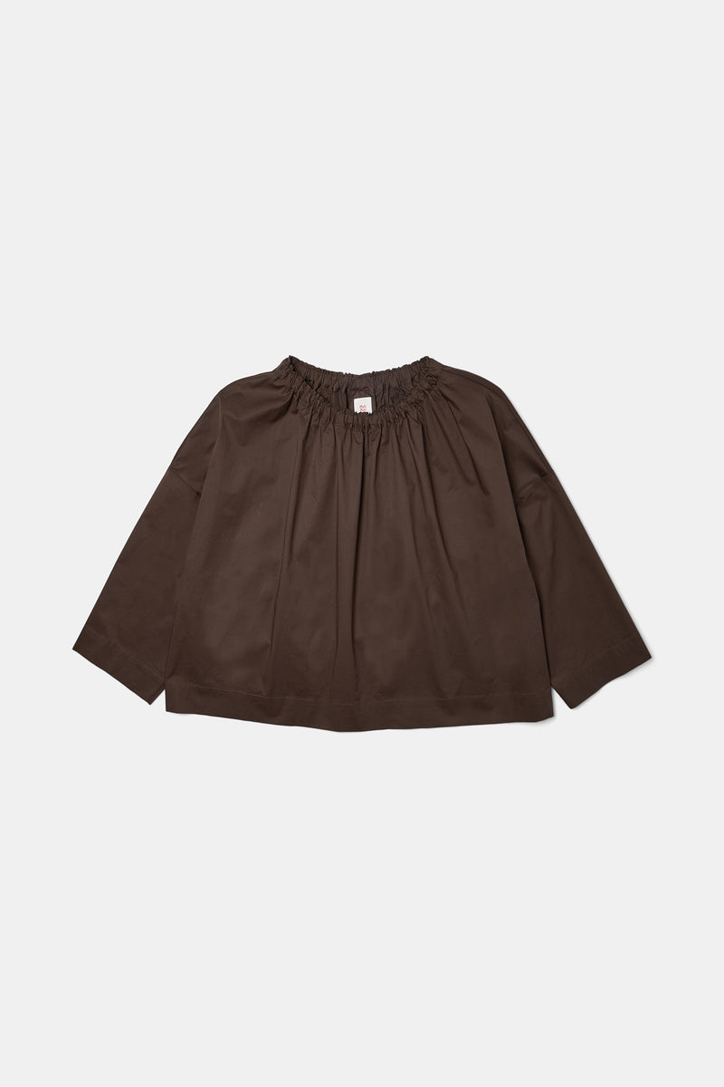 Magrethe LS Tie Top, Brown