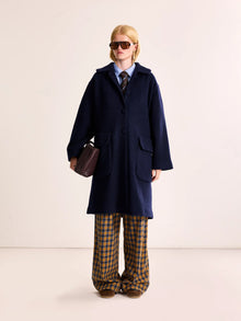 Astrid Long Coat, Navy