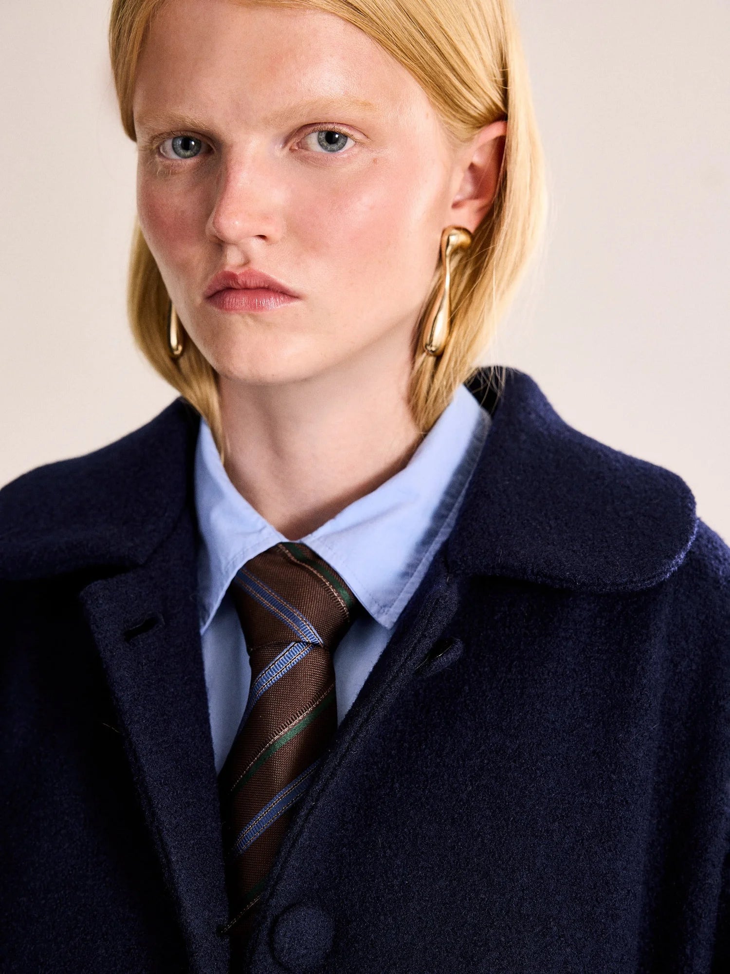 Astrid Long Coat, Navy