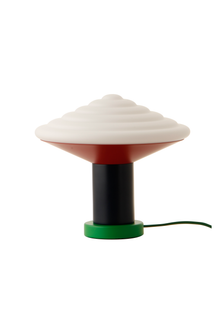 Whipped bordlampe Pure Green tændt