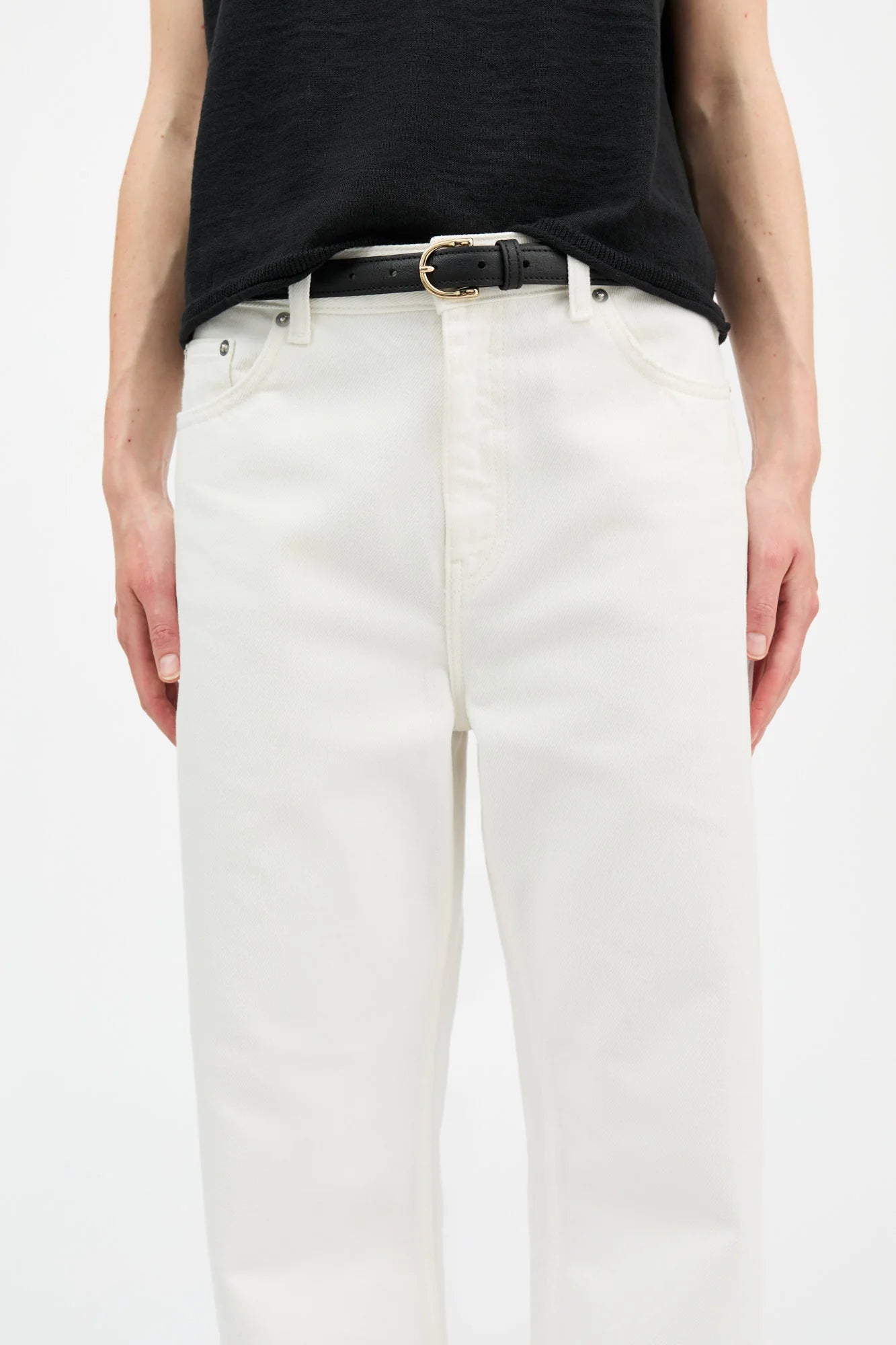 Maddy Straight Jeans, Off White