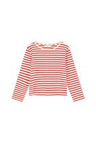 Marron Oversized Blouse, Off white/Red stripe